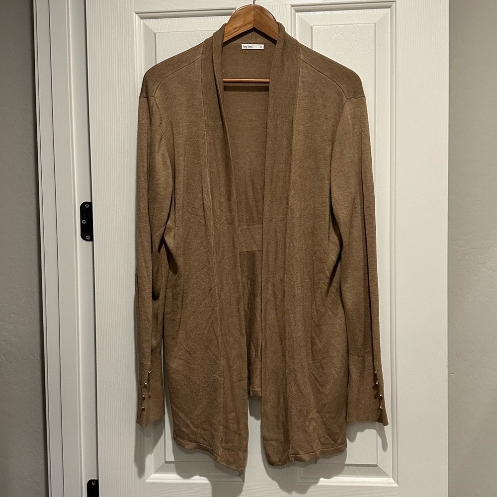 Spicy Sandia Open Front Knit Cardigan Lightweight Cover-up Sweater XL